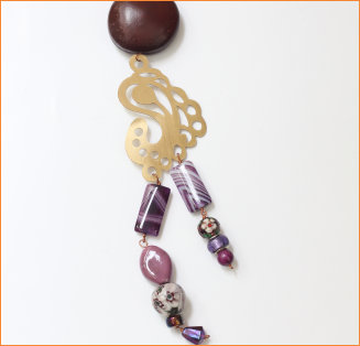 Shades of purple with seeds and Copper motifs